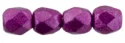 (image for) Czech Fire Polish 2mm-Sueded Gold Fuchsia Red