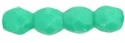 (image for) Czech Fire Polish 3mm-Green Turquoise Opaque