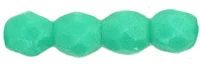 (image for) Czech Fire Polish 3mm-Green Turquoise Opaque