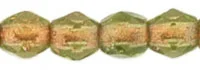 (image for) Czech Fire Polish 3mm-Olivine Copper Lined