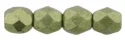 (image for) Czech Fire Polish 4mm-Sueded Gold Fern