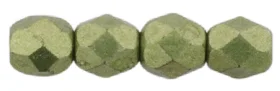 (image for) Czech Fire Polish 4mm-Sueded Gold Fern