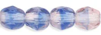 (image for) Czech Fire Polish 4mm-Light Pink/Blue Transparent
