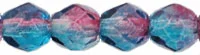 (image for) Czech Fire Polish 4mm-Dual Coat Aqua/Fuchsia