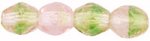 (image for) Czech Fire Polish 4mm-Green/Pink Transparent