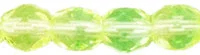 (image for) Czech Fire Polish 4mm-Jonquil/Green Transparent