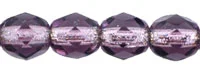 (image for) Czech Fire Polish 4mm-Tanzanite Silver Lined