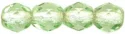 (image for) Czech Fire Polish 4mm-Peridot Silver Lined