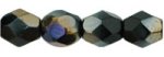 Czech Fire Polish 4mm-Jet Black Opaque Twilight (image for) Czech Fire Polish 4mm-Jet Black Opaque Twilight