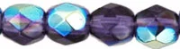 (image for) Czech Fire Polish 4mm-Tanzanite AB