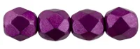 (image for) Czech Fire Polish 6mm-Sueded Gold Fuchsia Red