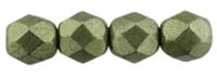 (image for) Czech Fire Polish 6mm-Sueded Gold Fern