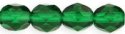 (image for) Czech Fire Polish 6mm-Green Emerald Transparent