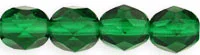 (image for) Czech Fire Polish 6mm-Green Emerald Transparent