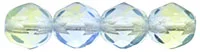 (image for) Czech Fire Polish 6mm-Blue - Light Green Transparent