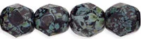 (image for) Czech Fire Polish 6mm-Jet Black Opaque Picasso