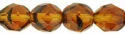 (image for) Czech 8mm Fire Polish Round - Tortoise Brown