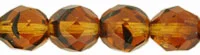 (image for) Czech 8mm Fire Polish Round - Tortoise Brown