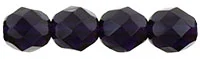 (image for) Czech 8mm Fire Polish Round - Tanzanite Transparent