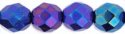 (image for) Czech 8mm Fire Polish Round - Iris Blue Metallic
