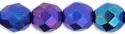 (image for) Czech 8mm Fire Polish Round - Iris Blue Metallic