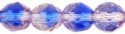 (image for) Czech 8mm Fire Polish Round - Light Pink Blue Transparent
