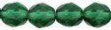 (image for) Czech 8mm Fire Polish Round - Prairie Green Transparent
