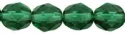 (image for) Czech 8mm Fire Polish Round - Prairie Green Transparent
