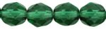 (image for) Czech 8mm Fire Polish Round - Prairie Green Transparent