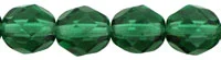 (image for) Czech 8mm Fire Polish Round - Prairie Green Transparent