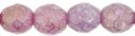 (image for) Czech 8mm Fire Polish Round - Stone Pink Luster