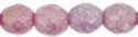 (image for) Czech 8mm Fire Polish Round - Stone Pink Luster