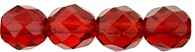 (image for) Czech 8mm Fire Polish Round - Ruby