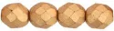 (image for) Czech 8mm Fire Polish Round - Matte Metallic Flax