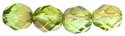 (image for) Czech 8mm Fire Polish Round - Chrysolite Celsian