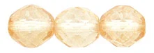 (image for) Czech 10mm Fire Polish Round - Transparent Champagne Luster