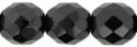 (image for) Czech 10mm Fire Polish Round - Jet Black Opaque