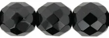 (image for) Czech 10mm Fire Polish Round - Jet Black Opaque