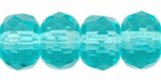 Czech Gem-Cut Rondelle 5 x 7mm Light Teal (image for) Czech Gem-Cut Rondelle 5 x 7mm Light Teal