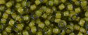 (image for) TOHO 11/o Round-Yellow Lined Light Olive Rainbow. 11T246