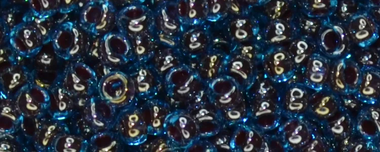 (image for) TOHO 11/o Round-Dark Purple Lined Aqua Transparent. 11T294