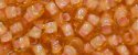 (image for) TOHO 11/o Round-White Lined Orange Transparent. 11T301