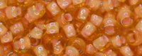TOHO 11/o Round-White Lined Orange Transparent. 11T301 (image for) TOHO 11/o Round-White Lined Orange Transparent. 11T301