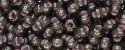 (image for) TOHO 11/o Round-Pink Lined Black Diamond. 11T367