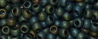 TOHO 11/o Round-Green Iris Metallic Matte. 11T84F (image for) TOHO 11/o Round-Green Iris Metallic Matte. 11T84F