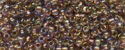 (image for) TOHO 11/o Round-Light Blue Lined Smoke Topaz Rainbow. 11T1809