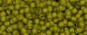 (image for) TOHO Size 6/o Round Seed Bead-Yellow Lined Light Olive Rainbow Matte 6T242FM