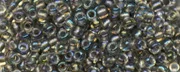 (image for) TOHO 11/o Round-Black Lined Crystal Rainbow. 11T266