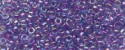 (image for) TOHO 11/o Round-Magenta Lined Aqua Rainbow. 11T776