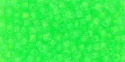 (image for) TOHO Size 11/o Round-Neon Green Lined Crystal Matte. 8T805FM